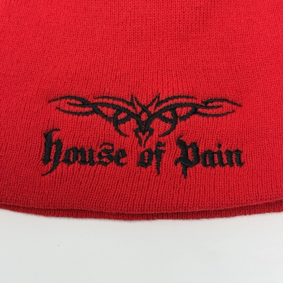 Vintage HOP House of Pain Powerlifting Tribal‎ Beanie Red - Picture 2 of 5